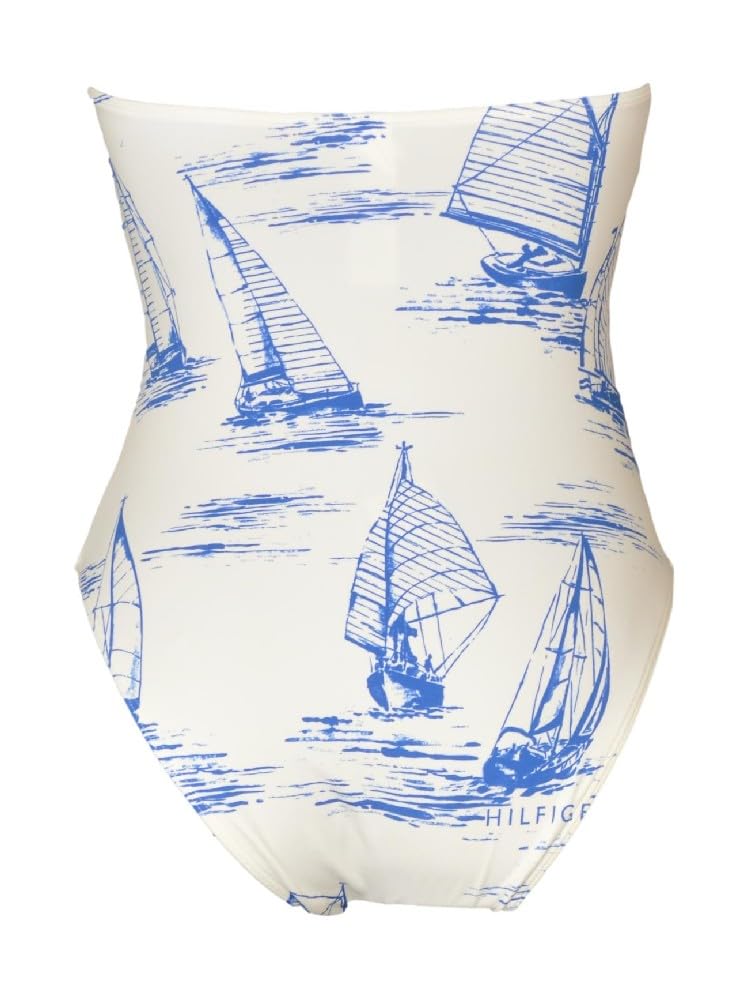 Tommy Hilfiger Damski strój kąpielowy jednoczęściowy strój kąpielowy na plażę lub basen z odpinanym paskiem na szyję XW0XW02982
