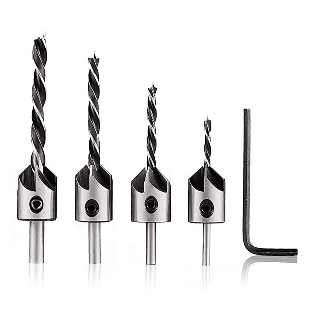 ZORBES® Countersink Drill Bits Set Woodwork, PVC, Plywood Chamfer High Carbon Steel Drill Bits for Wood Drill Bits Set 3mm 4mm 5mm 6mm with Hex Key - 4 Pcs (B0BSB2HDFM) Amazon Price History, Amazon Price Tracker