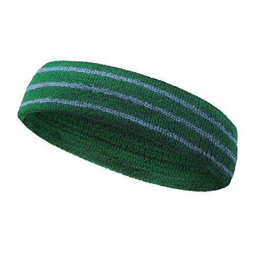 Image of COUVER Tennis Headband - Cotton Terry Cloth Sweatband for Men & Women - High Absorbency Athletic Hairband for Gym, Basketball & Running - 1 Piece