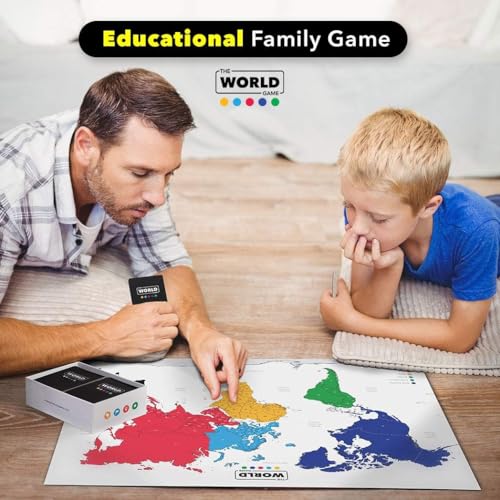 The World Game - Geography Card Game - Educational Board Game for Kids, Family & Adults - Learning Game for Teenage Boys & Girls