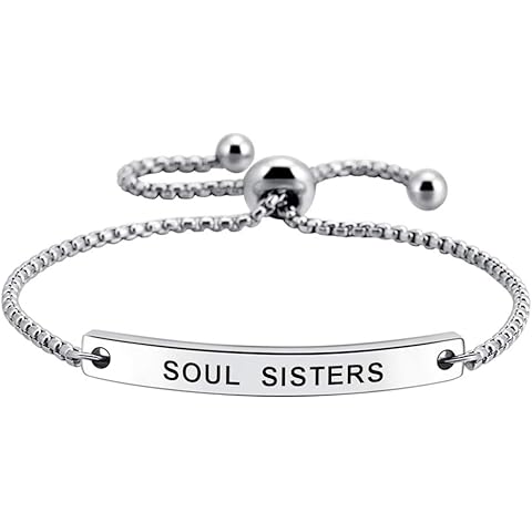 SOUSYOKYOSAM Women Bracelets for Women, Stainless Steel Inspiration Motivational Jewelry Gifts for Girl
