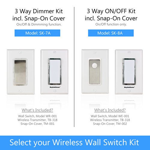 Skylink SK-8A Wireless Diy 3-Way On Off Anywhere Lighting Home Control Wall Switch Set thumb #8