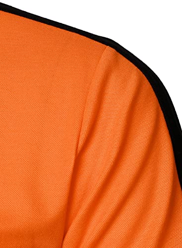 HOOD CREW Men’s Short Sleeves Collared T Shirt Fashion Polo Shirts Classic Tops Golf Tennis T-Shirt - Image 5