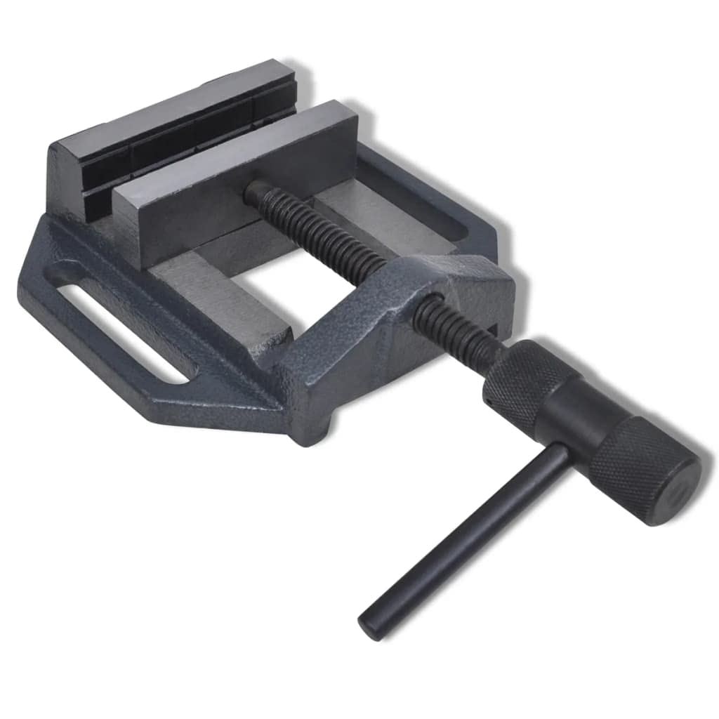 Morsa a macchina manuale in ghisa, apertura 90 mm, robusta, per banco da lavoro, officina, legno, metallo, per forare, fresare, seghare e fissare
