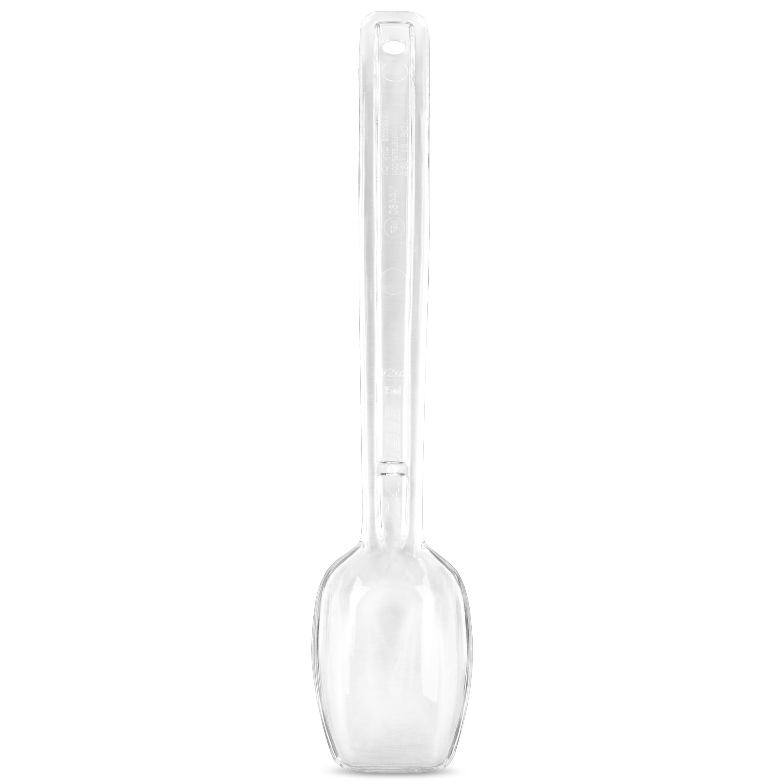 Carlisle - Cucharas para servir ensalada (sólidas y perforadas), 0.5 oz, transparente, 12