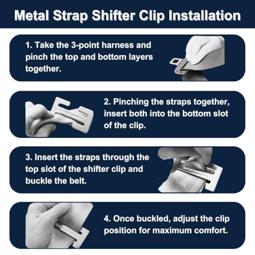 Metal Seat Belt Locking Clip - Pack of 20