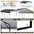 EBE 20' x 20' Outdoor Metal Carport, Heavy Duty Steel Car Port with Galvanized Steel Roof, Carport Garage Car Shelter Shade for SUV, Truck and Boats, Grey