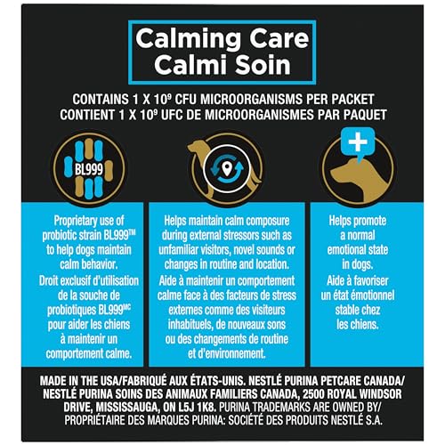 Purina Pro Plan Veterinary Supplements Calming Care Powdered Dog Calming Probiotic - 1 g Sachet (30 Pack) - Image 3