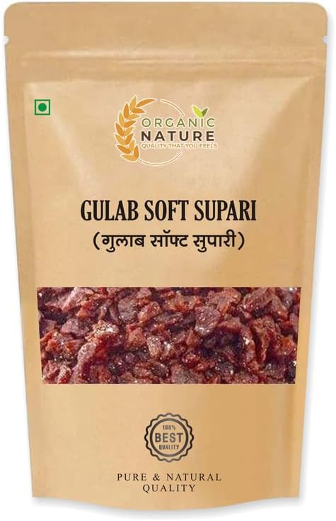 ORGANIC NATURE Soft Gulab Supari 900 gms| Mouth Freshener Sweet Rose supari