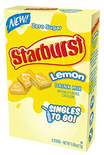 STARBURST SINGLES TO GO LEMON DRINK MIX (6) BOXES