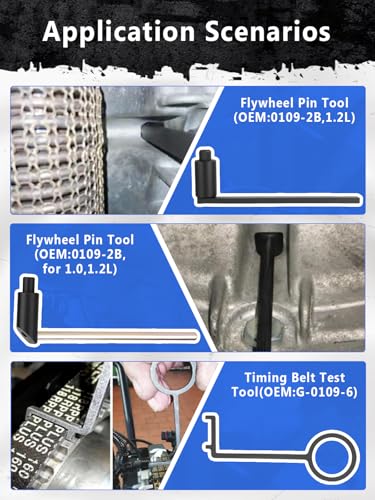 Wvoillty Zahnriemen Werkzeug, Motor Einstellwerkzeug Set, Kompatibel mit Peugeot, Citroen, Opel, für 1.0, 1.2 Vti (VVT) /GDI PureTech Benzin, 0109-2A, 109-2C, 109-2D, 0109-2B, G-0109-2E