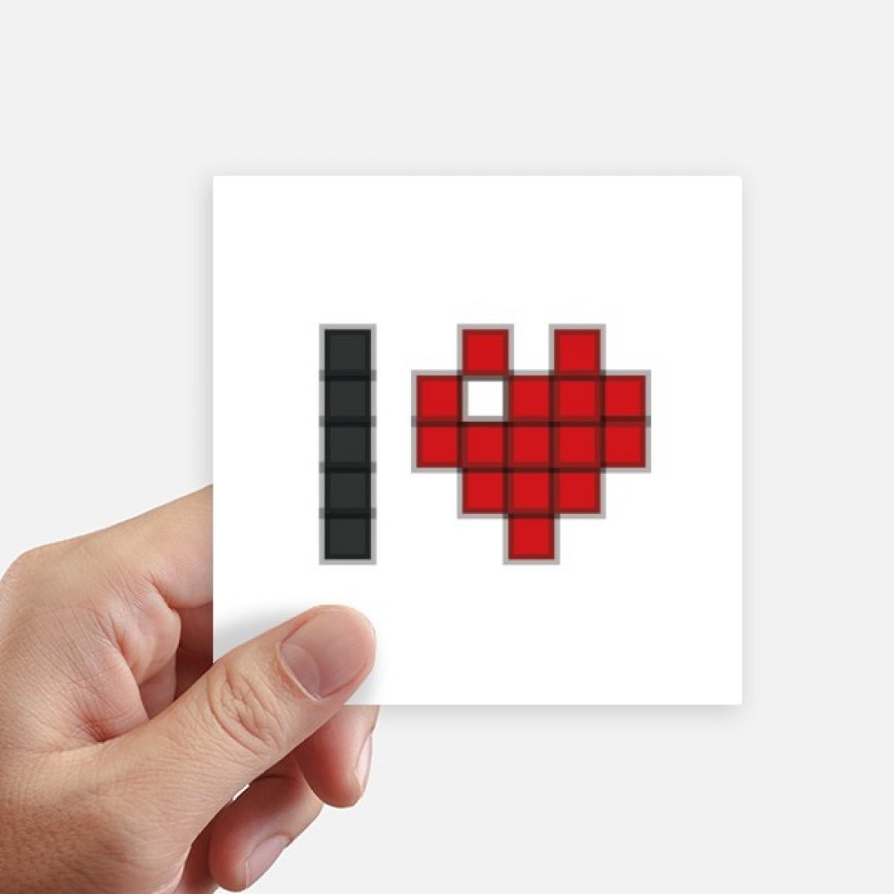 Autocollant carré 10cm x 10cm pixel multicolore pour mur de chambre et valise voyage