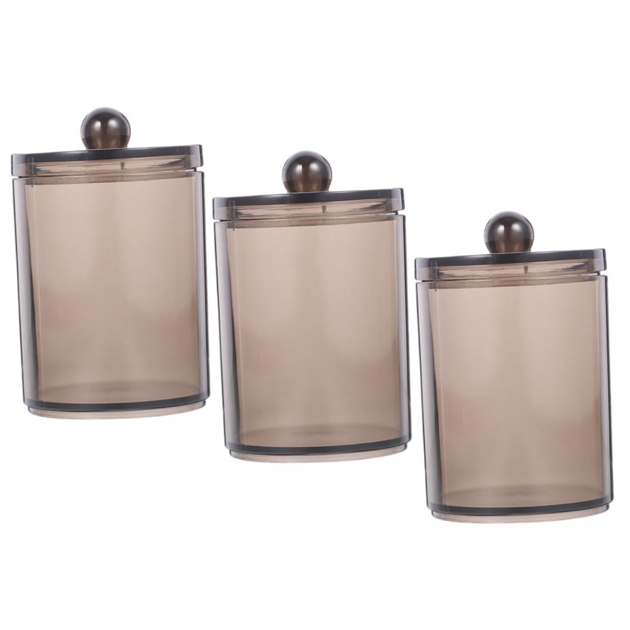 Amosfun 12 Stück Wattestäbchen Box Badezimmer Glas Mit Deckel Wattestäbchen Spender Zahnstocher Organizer Wattestäbchen Gläser Badezimmer Organizer Und