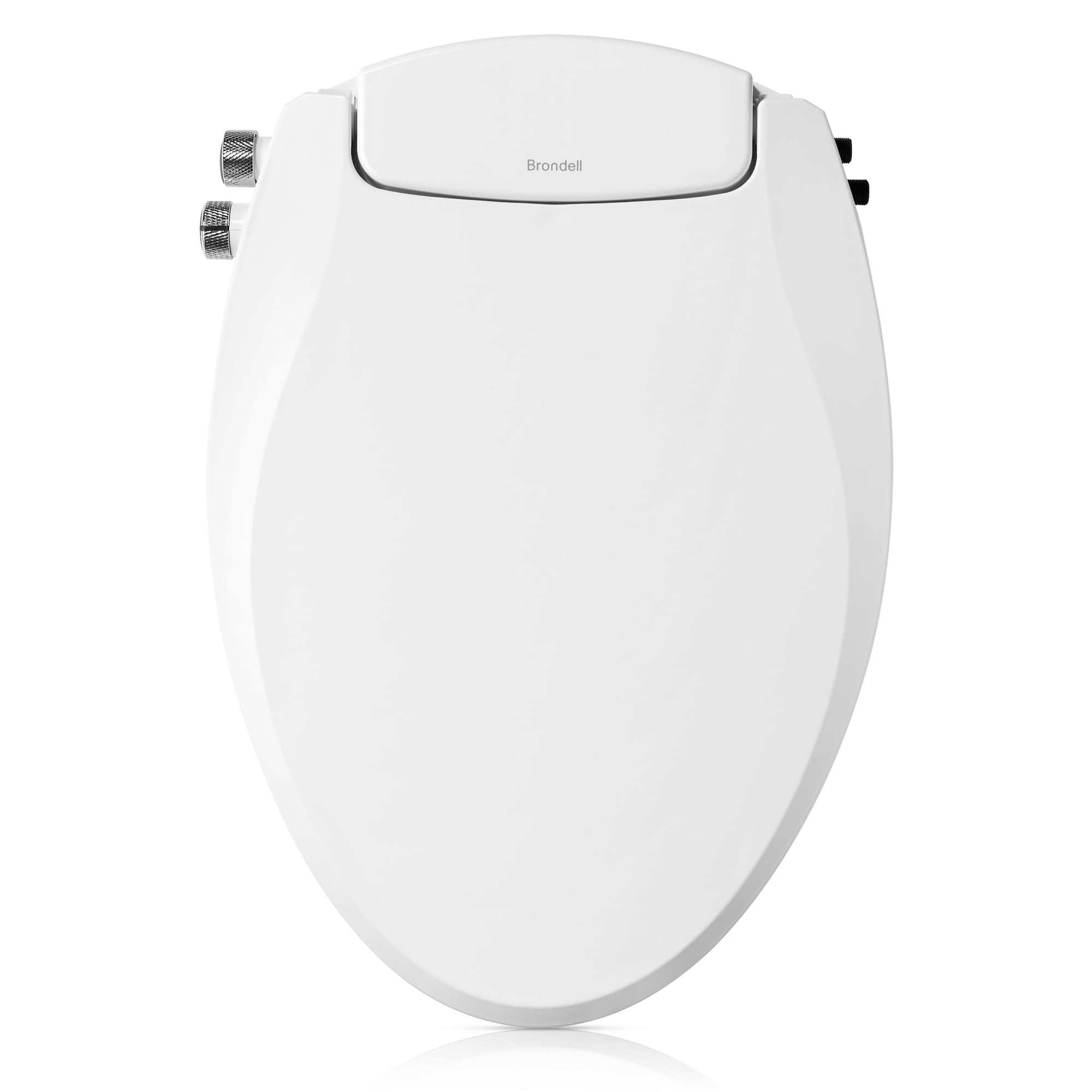 Brondell Swash Non-Electric Bidet Toilet Seat, Dual Temperature, Fits Elongated Toilets, White – Dual Nozzle System – Bidet with Easy Installation
