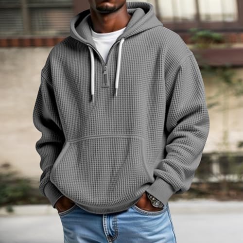 Sudadera sin mangas hombre con capucha ropa gimnasio oversize gris 2