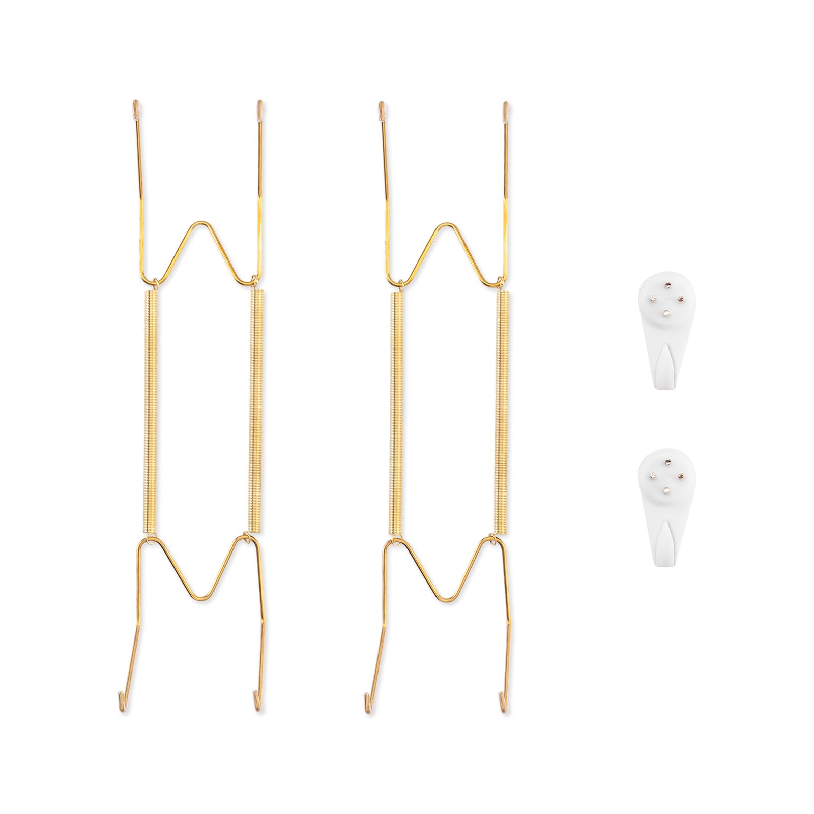 bilillo 2 pack plate hangers for the wall suitable for 10-14 inch decorative plate stainless steel invisible heavy duty wire plate holder with wall hooks plate hangers for displaying plates