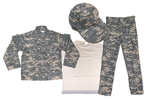 Kids ACU Uniform 4 Piece Set - Kids Military Costume - X-Small