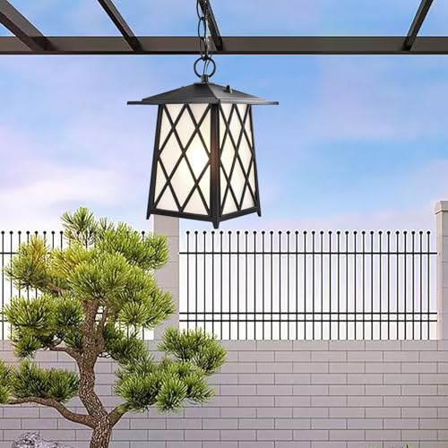 Lampe pendante d'intérieur et d'extérieur, luminaire suspendu en aluminium pour couloir et porche
