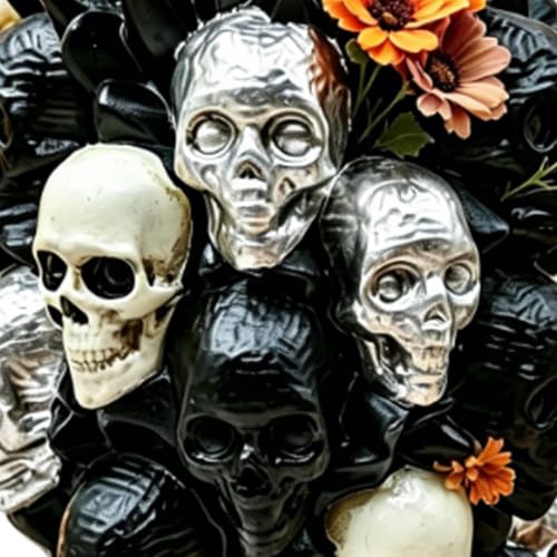Décorations Halloween crâne noir pour briser la monotonie - 8