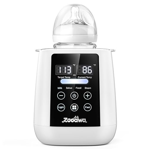 Zooawa - Calentador de biberones rápido para todos los biberones, calentador de leche para bebés 10 en 1 con pantalla LED IMD y control inteligente