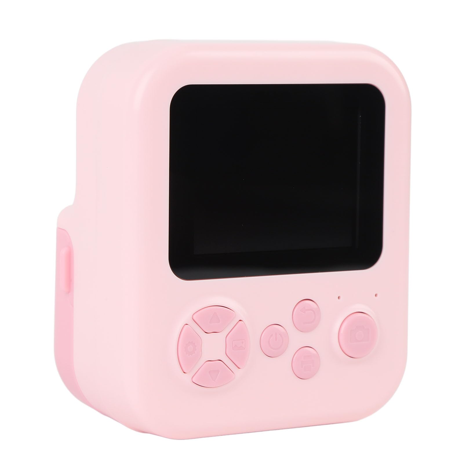 Macchina Fotografica Istantanea 1080P, Fotocamera Digitale HD 48MP con Schermo IPS 2.4 Pollici, Obiettivo Rotante 180 Gradi con Musica e Giochi per Bambini Selfie (PINK)