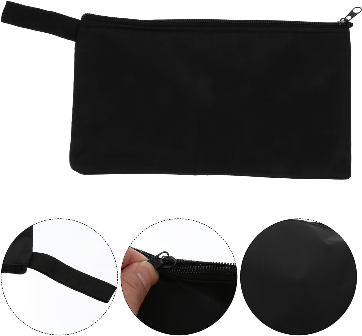 Gadpiparty 5-Pack Heavy Duty Canvas Tool Pouch Set - Zippered Tool Organizer Bags for Screwdrivers, Wrenches & Small - Durable Oxford Cloth with Carry Handle (Black)