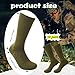 Skyebed 10 Pairs Men Military Socks Army Socks Green Crew Boot Sock Warm Sock for Soldiers Policemen Firefighter Working Sports (Green)
