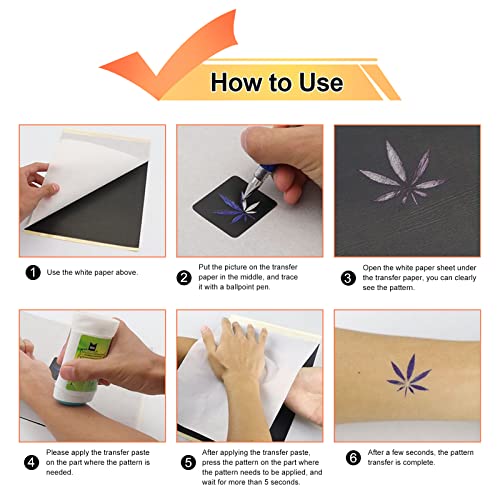 Tattoo Practice Skin With Transfer Paper - 30Pcs Anghie 10Pcs Tattoo Fake Skin And 20Pcs Tattoo Stencil Paper, 8X6In Tattoo Skins With A4 Size Tattoo Tracing Paper For Tattoo Supplies Tattoo Practice #TOP6