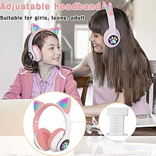 Woukksy Casque Audio pour Enfant avec Micro, Casque Bluetooth sans Fil avec Oreilles de Chat LED, Pliable Casque Enfants… - Les Beatles, Paul McCartney, John Lennon, RIngo Starr, George Harrison Woukksy Casque Audio pour Enfant avec Micro, Casque Bluetooth sans Fil avec Oreilles de Chat LED, Pliable Casque Enfants… – Image 3