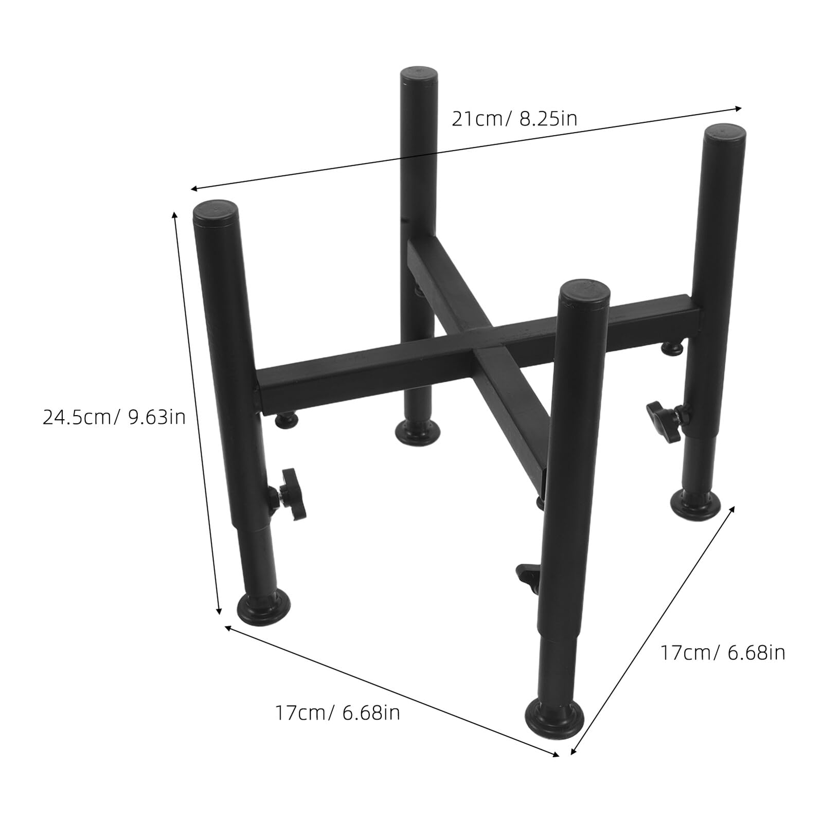 Abaodam Soporte para Cuencos Elevados de Acero Inoxidable Ajustable 6-10.2 Pulgadas, Antideslizante, Plataforma para Comedero de Perros Grandes y Medianos, Estación de Alimentación
