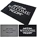 Produktbild PROHEIM Fußmatte Welcome 40 x 60 cm Schmutzfangmatte Fußabstreifer Fußabtreter aus Baumwolle und Gummi - langlebig und robust, Farbe:Anthrazit