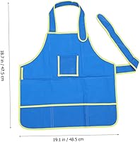 Vista 8 de Painting Apron Smock for Arts Crafts Years Four Pockets for Easy Storage for DIY Painting Drawing Activities Blue