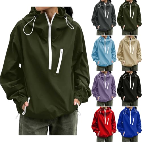 BUERCWS Women's Lightweight Rain Jacket Hooded Outdoor Windbreaker Raincoat - image 1