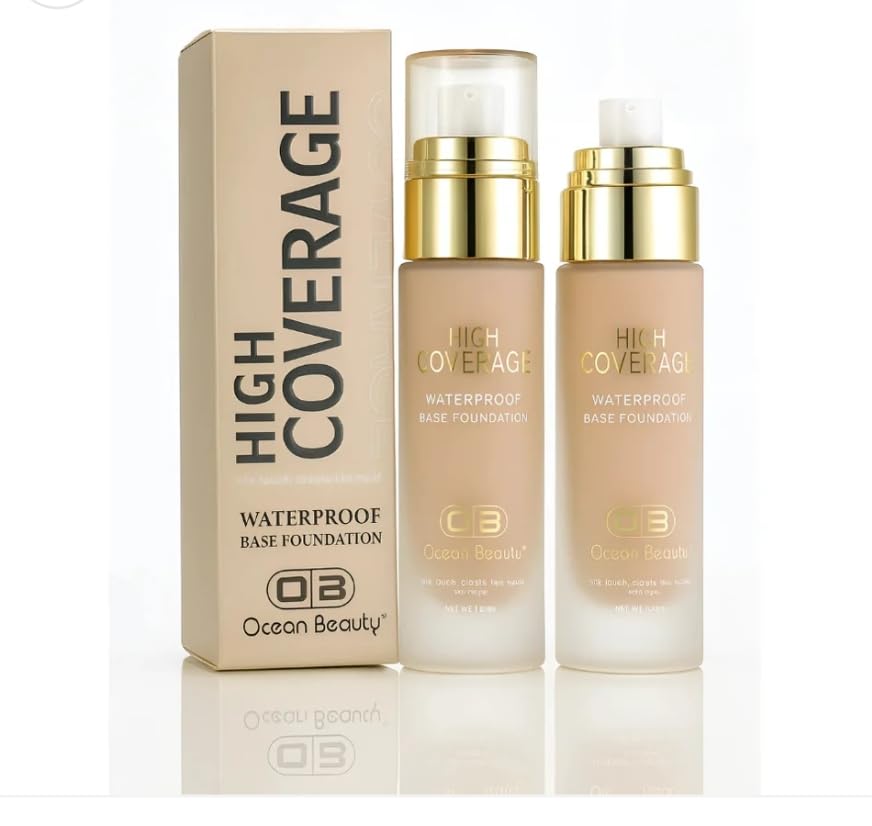 High Coverage Waterproof Base Foundation, Liquid Form, Long-Lasting Finish 30ml-image-38