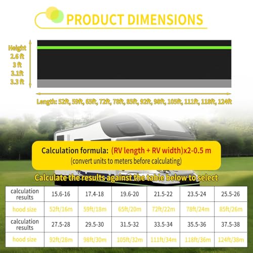 Camping-car sans perçage protégez votre mobil-home de 18 m