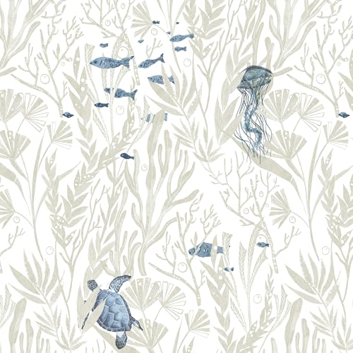 tiltil Coastal Peel and Stick Wallpaper Beige Contact Paper 17.378.8