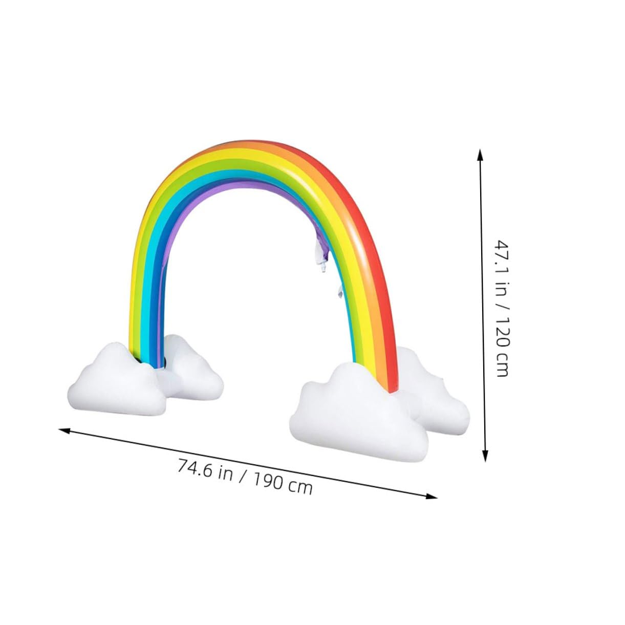 Veemoon Arche Gonflable Arroseur pour Garçon et Filles, Aquatique Extérieur en PVC Robuste, Jeu d'eau Sécurisé, pour Jardin et Plage, Amusement Estival, Couleur Arc-en-Ciel