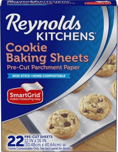 Reynolds Kitchens Pre-Cut Parchment Paper Cookie Baking Sheets, 22ct
