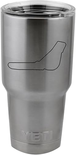 Autodromo Nazionale Monza pista mapa Italia F1 vinilo calcomanía para Yeti taza Thermos vaso de pinta (4" de ancho – calcomanía solamente, sin taza)