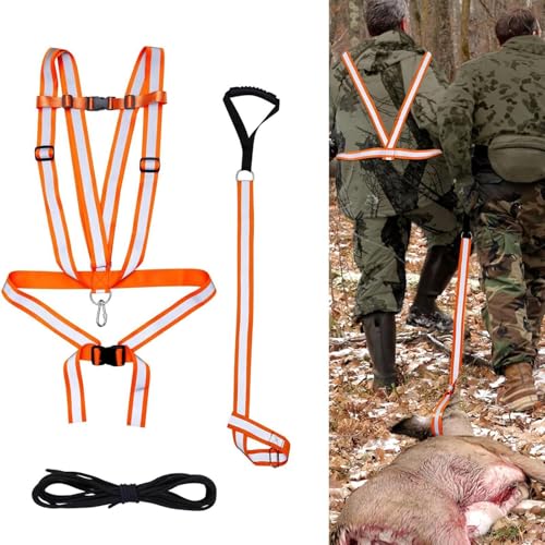Generisch Zugseil für Hirsche, Zugseil für Hirsche,Hirschschleppschlitten - Reflektierendes Hirsch-Jagdgeschirr, robuster Hirsch-Traktionsgurt, robust für Jagdausrüstung