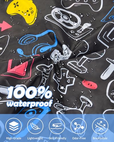 Image of OlyPegic Kids Rain Poncho with Hooded Reusable Waterproof Lightweight Ponchos Kids Boy Girl Raincoat Outwear