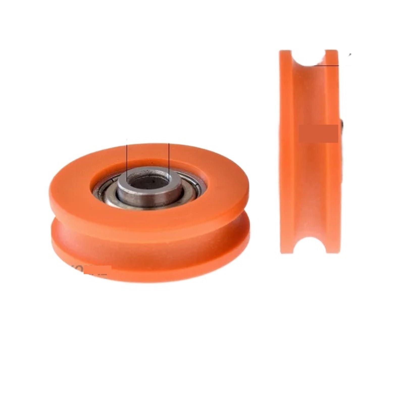 Polea de cable de acero 6x27x8 con rodamiento y soporte en L para grúa guía