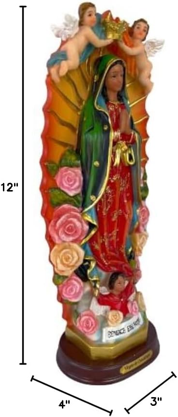 Miniatura 4 de Cannan Figura religiosa Virgen De Guadalupe Con Angeles Bendice Este Hogar de 12" Nuestra Señora de Guadalupe