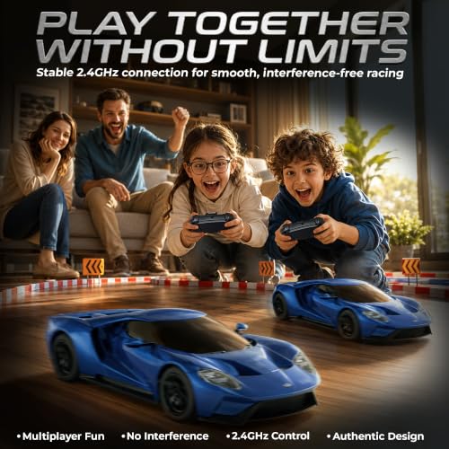 Image of BEZGAR 1:24 Official Licensed Ford GT Remote Control Car