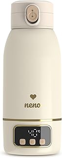 NENO Savia Flaschenwärmer Baby Unterwegs - Babyflaschen Wärmer Tragbar - Mobiler Fläschchenwärmer - 500 ml Kapazität - Erwärmung bis 55 °C - Schnelle Aufheizung und Lange Akkulaufzeit