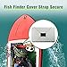 2 Pcs Fish Finder Cover Strap Secure Fishing Graph Cover Adjustable Bungee for Travel (Green)