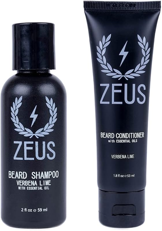 ZEUS Kit de viagem com shampoo e condicionador para barba Verbena Lime