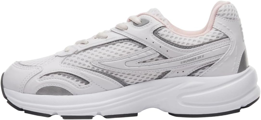 Tênis Fila Runner 2K Feminino Branco e Cinza Tênis Fila Runner 2K Feminino Branco e Cinza