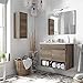 ARKITMOBEL Mueble de Baño Suspendido con 2 Puertas y Espejo, Modulo Colgante,...