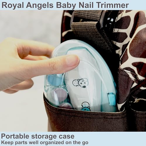 Baby-Nagelschneider 6 in 1, Royal Angels Baby Elektrische Nagelfeile, Baby-Pflegeset, Maniküre-Set für Kleinkinder und Erwachsene, Nagelpflegeset für Zehen und Fingernägel von Neugeborenen (Babyblau)